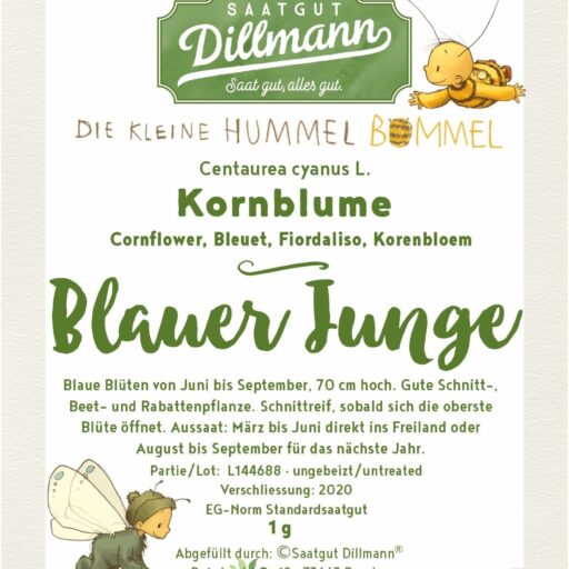 Hummel Bommel Kornblume Blauer Junge