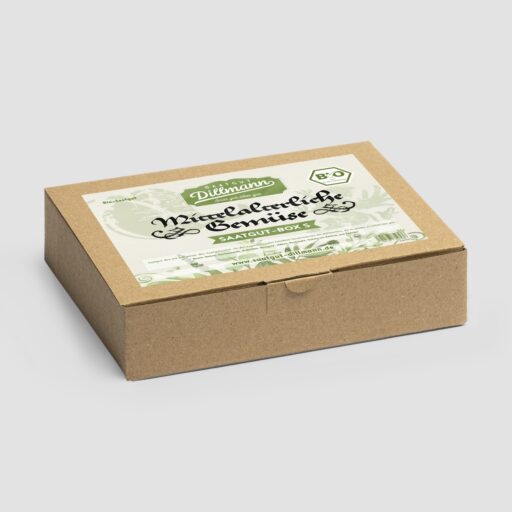 Mittelalterliche Gemüse Saatgut-Box S Bio (Karton)