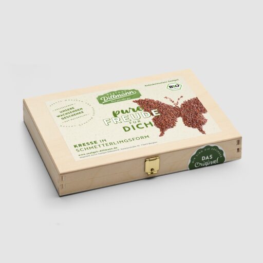 Kresse Box Bio in Schmetterlingsform (Holzbox)